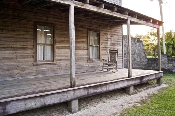 Traditional natural timber decking platform requiring regular maintenance