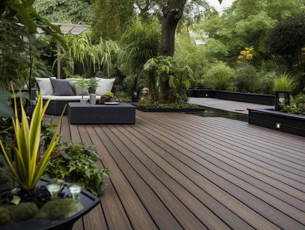 Modern co-extruded WPC decking with protective polymer cap
